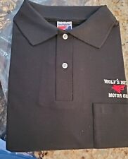 Rare Dealer Sales promo WOLF'S HEAD OIL Sign Golf Shirt 1960s 1970s NOS XLarge picture
