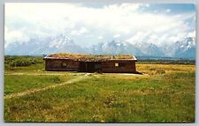 Grand Teton National Park Wyoming Cunningham Cabin Chrome UNP Postcard picture