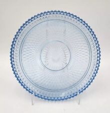 Vintage Indiana Glass Icy Blue Diamond Point Platter 12