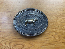 Vintage Montana Silversmith Boar/Pig Belt Buckle picture