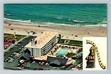 Daytona Beach FL-Florida, Aku Tiki Inn, Aerial View, Vintage Postcard picture