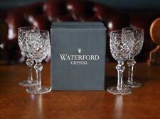 4 Vintage WATERFORD crystal glasses POWERSCOURT White Wine Glasses 6 3/8” ~Boxed picture