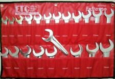 Metric 21 pc Jumbo Hydraulic Line Service Open End Wrench Set Extreme Torque ETC picture
