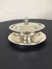 WWII USN 1930s-40s Reed & Barton Silver Plated Gravy Dish Lid Tureen Navy 3610 picture