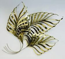 Elegant Mid Century Modern Style Curtis Jere Brass Palm Leaf Wall Sculpture 1971 picture