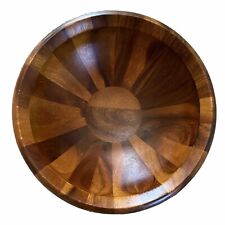 Large Vintage Dansk JHQ Quistgaard Staved teak Wooden Salad Bowl MCM 16” *READ* picture