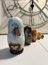 Golden Cockerel Duck Nesting Doll - 5 Pce - Russian Handmade / Painted picture