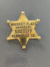 Obsolete Vintage Sheriff Badge Kernville CA Whiskey Flats 6 Point Star C65 picture
