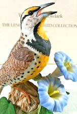 Lenox Western Meadowlark Porcelain Figurine 4x5 Brown Garden Bird Table Decor picture