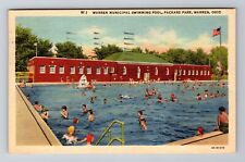 Warren OH-Ohio, Packard Park, Municipal Swimming Pool, Antique Vintage Postcard picture