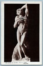 RPPC Postcard~Slave~ Michel Ange Buonarroti~ Sculpture~ Louvre Museum picture