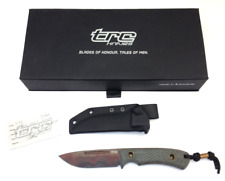 TRC Knives K-1s Elmax Apo.F Black Micarta Fixed Blade Apocalyptic Finish picture