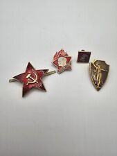 Lot Of 4 USSR Soviet Pins Lenin And More picture