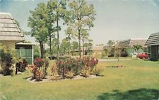 Lake Worth Florida, Covered Bridge of the Palm Beaches, Apartments, Vtg Postcard picture