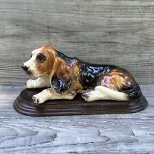 Lefton Basset Hound Puppy Figurine Collectible 1985 With Stand 6” picture