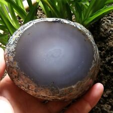 511g Rare Circular Track Moving Water Bubble Enhydro Agate Crystal Specimen Cut picture