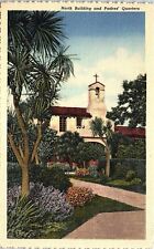 1930s MISSION SAN JUAN CAPISTRANO CALIFORNIA PADRES QUARTERS POSTCARD 42-303 picture