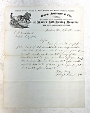 Antique 1872 Letter from Hoyt, Johnson & Co. - Madison, Wisconsin picture