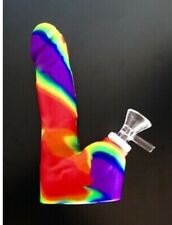 New Large Rainbow  Penis Design Silicone Pipe Tobacco Pipe Dick Pipe  picture