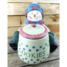 Happy Snowman Detachable Cookie Jar Decoration Winter Hat and Scarf picture