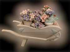 Vintage Capodimonte Floral Buggy Music Box Playing 