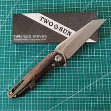TwoSun Knives M390 Titanium Flipper Fast Open Folder Knife TS298-M390-Color picture