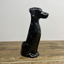 1990 George Lamson Animal Factory Tall Black Dog Planter picture