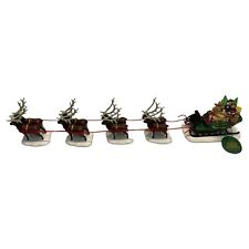 Heritage Village Collection Sleigh & Eight Tiny Reindeer #5611-1 Dept 56 picture