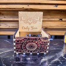 NEW “ONLY YOU” Handmade Hand Crank Wood Music Box picture