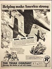 1942 Texaco The Texas Company Helping Make America Strong WWII Vintage Print Ad picture