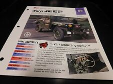 1941-1945 Willys Jeep Army Spec Sheet Brochure Photo Poster  picture