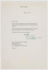 Walt Disney Autograph Signature Historically Significant Reference Letter 1958 picture