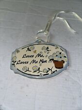 Longaberger  Carol Berry Pottery Plaque Tie On Loves Me Loves Me Not picture