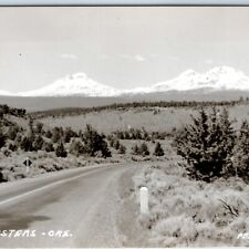 c1940s Oregon Cascade Volcanos RPPC Three Sisters Perkins Real Photo OR Vtg A130 picture