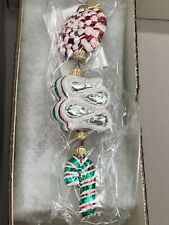 Vintage NEW Christopher RADKO 2000 MINT CANDY DROP Glass Ornament 00-162-0 Polan picture