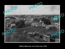 OLD LARGE HISTORIC PHOTO VILLARD MINNESOTA VIEW OF THE TOWN c1920 picture