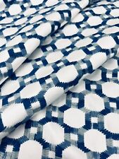 Scalamandre Hinson Geometric Lattice Embroidery Fabric- Island Trellis 1.15 yds picture
