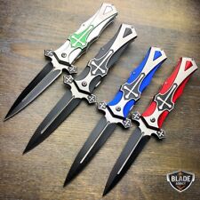 Tactical CELTIC CROSS Spring Open Assisted Folding STILETTO Pocket Knife NEW picture