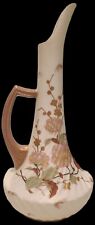 Antique Rudolstadt Works Pitcher/Ewer Vase Gold Leaf Flowers Hand Painted picture