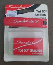 VTG Swingline Tot 50 Mini Stapler & 1000 Staples Red Dade in USA picture