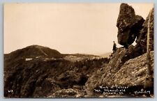 Rock of Terror. Mt. Mansfield. Stowe Vermont Real Photo Postcard RPPC Richardson picture