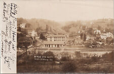 Noblestown, Pennsylvania, RR Depot, Birdseye View, Oil Derricks RPPC Postcard PA picture