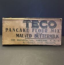 Rare Vtg Teco Pancake Flour Store Advertising Display Cardboard 3D Tent MCM 14” picture