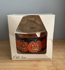 Vintage Indiana Glass Halloween Candy Jar Dish With Lid - Made In USA - In Box picture
