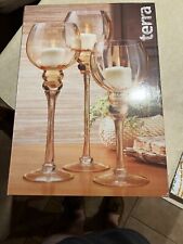 Set of 3 Beautiful Terra Candle holders picture