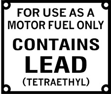CONTAINS LEAD GAS PUMP DECAL GASOLINE Vinyl Sticker |10 Sizes with TRACKING picture