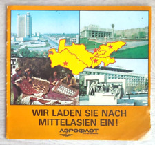 1987 Aeroflot Advertising booklet AviaReklama Asia Soviet Russian book in German picture