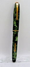 Conway Stewart Vintage #85 green marble Lever Fill Fountain pen-works-l4k fine picture