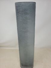 Vase Mira Wave XLG Blue Ribbed Frosted 19