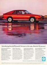 1984 Plymouth Turismo 2.2 Original Advertisement Print Art Car Ad J341 picture